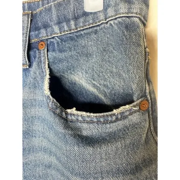 MADEWELL 30" Slim Demi-Boot Jeans in Danville Wash Ripped Edition Medium Wash - Picture 5 of 16